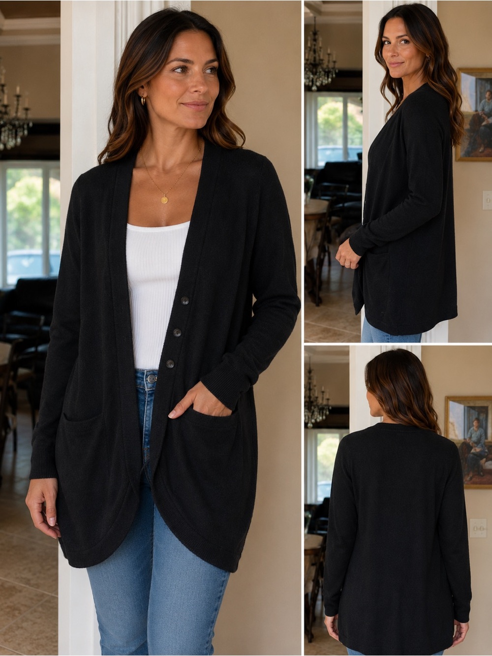 Ann Taylor Black Knit cardigan